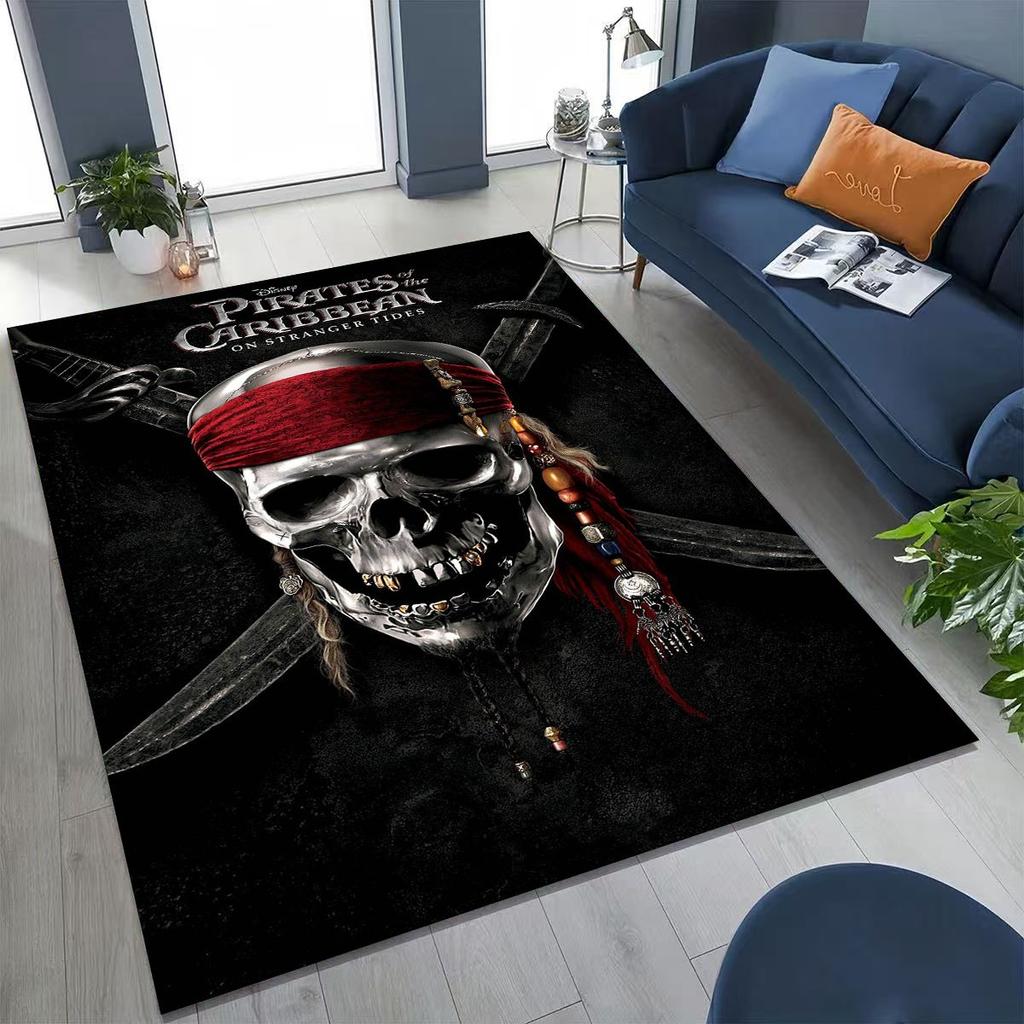 Captain Jack Pirates of The Caribbea Johnny Depp Carpet Rug for Bedroom Living Room Sofa Home Doormat Decor,Non-slip Floor Mat