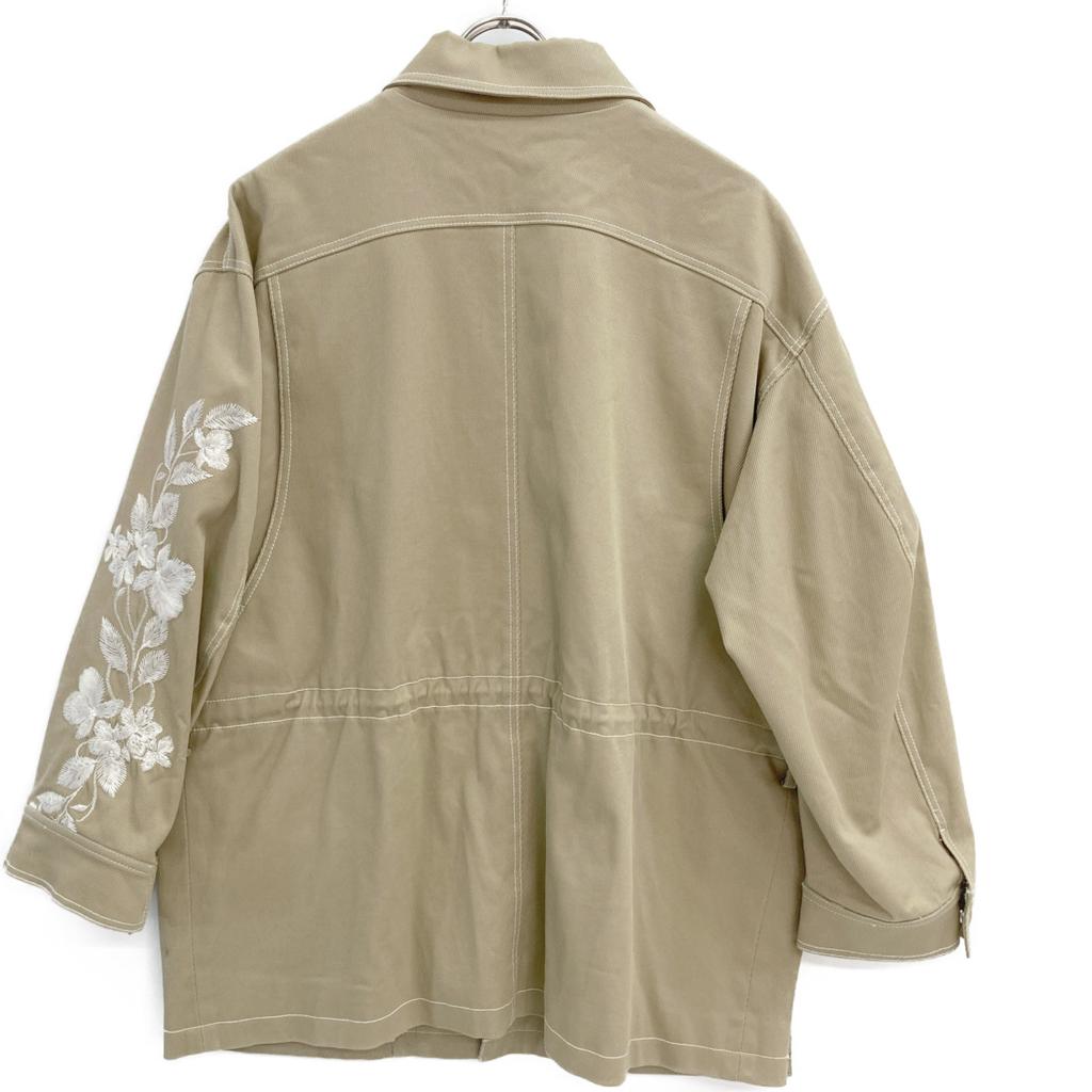 MCM Beige Floral Embroidered M-65 Jacket Jacket M beigeUsed