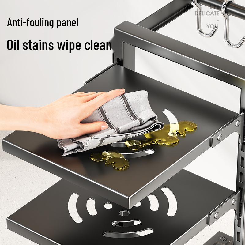 Layered Kitchen Storage Rack for Cookware & Utensils
