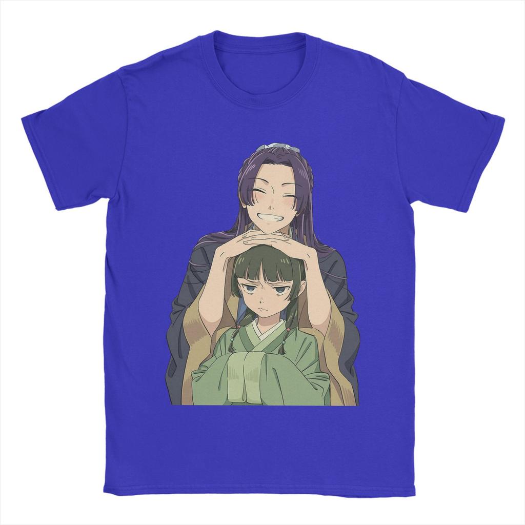 Men T-Shirt Kusuriya No Hitorigoto Vintage Cotton Tee Shirt Short Sleeve  Cute Maomao and Jinshi T Shirt Round Collar Tops