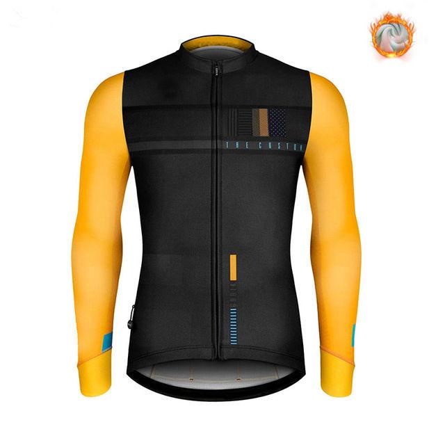 Warm 2024 Winter Thermal Fleece Cycling Men's Jersey Suit Outdoor Riding Bike MTB Clothing Bib Pants Set Spain Maillot Ciclismo