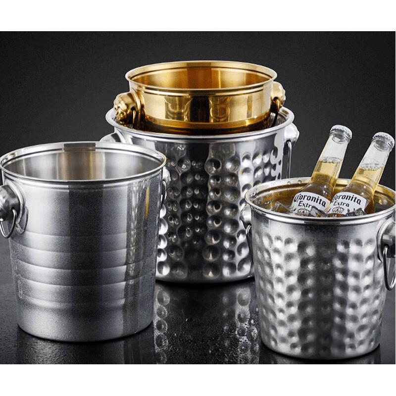 Homeglen Thickened Stainless Steel Ice Bucket