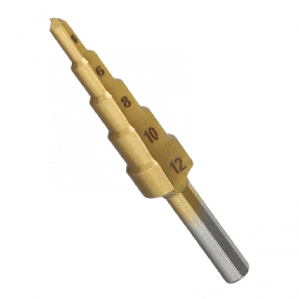 4-32mm/4-20mm/4-12mm Lépcsős Kúpfúró Arany HSS