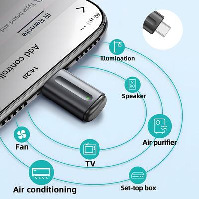 Nouvel Adaptateur de Télécommande Infrarouge Sans Fil pour Appareils IR Émetteur Infrarouge Mobile pour Téléphone iPhone Micro USB Type C
