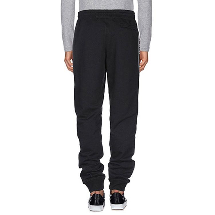 Off-White Side Stripe Letter Print Casual Knit Sweatpants Men Bottoms Black OMCH008E18A200011000