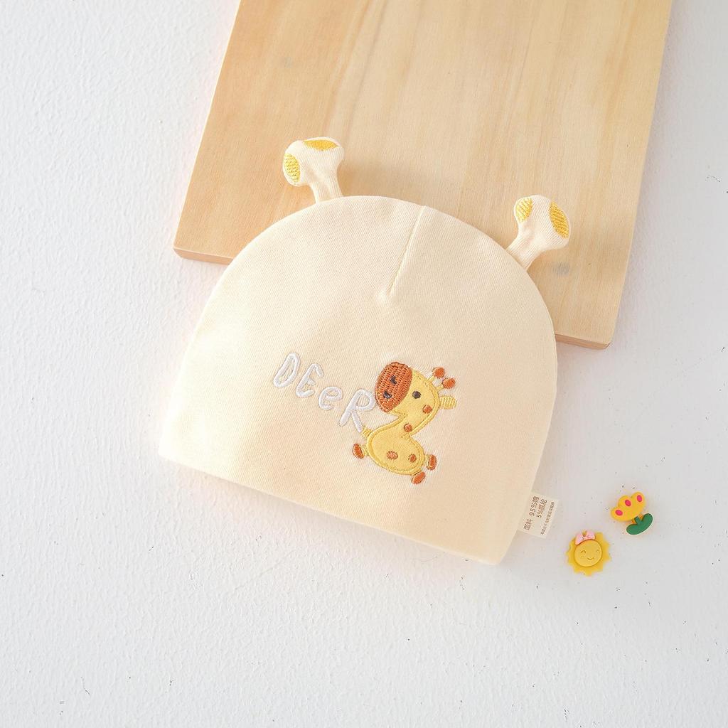 Pure Cotton Double Layer Newborn Hat for 0-3 Months, Suitable for Autumn/Winter