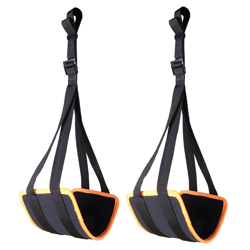 

Sport Adjustable Ab Straps for Pull Up Bar Hanging Abdominal Slings Heavy Duty Strap and Neoprene Padded Home Gym Core Workouts помаранчевий