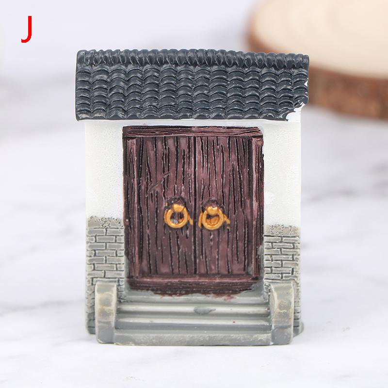 Mini Miniaturfarbkeramik Chinesische Klassische Figur Steingarten Bonsai Hütte Keramikfigur Aquarium Landschaft Handwerk Ornamente