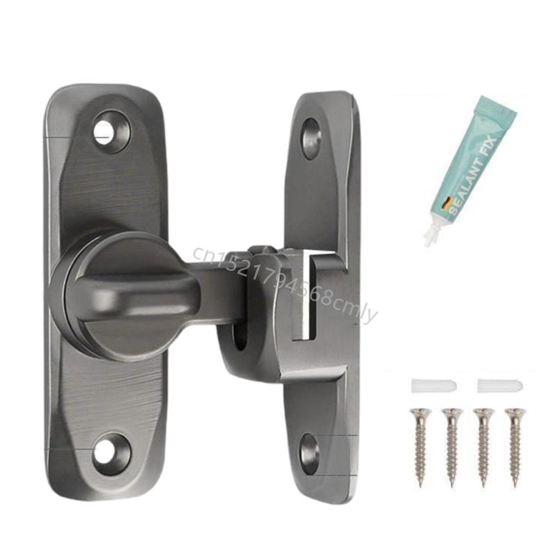 Barn Door Lock 90/180 Degree Sliding Door Locks Zinc Alloy Safety Door Lock 6XDE