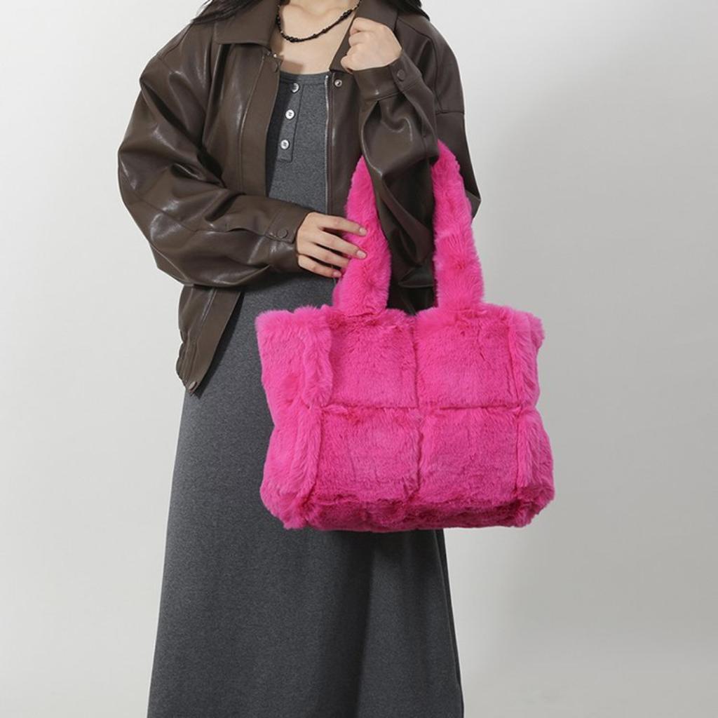 Tote Bag Women Fur Large Capacity Daily Commute
