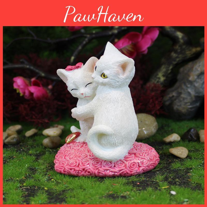 Romantische Katzenstatue Harz Heimdeko Für Feste Und Besondere Anlässe