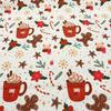 0.5m/1m/2m Cotton Linen Christmas Print Fabric For Tablecloths, Curtains, Christmas Decoration, Sofa Pillows Handmade DIY Fabric