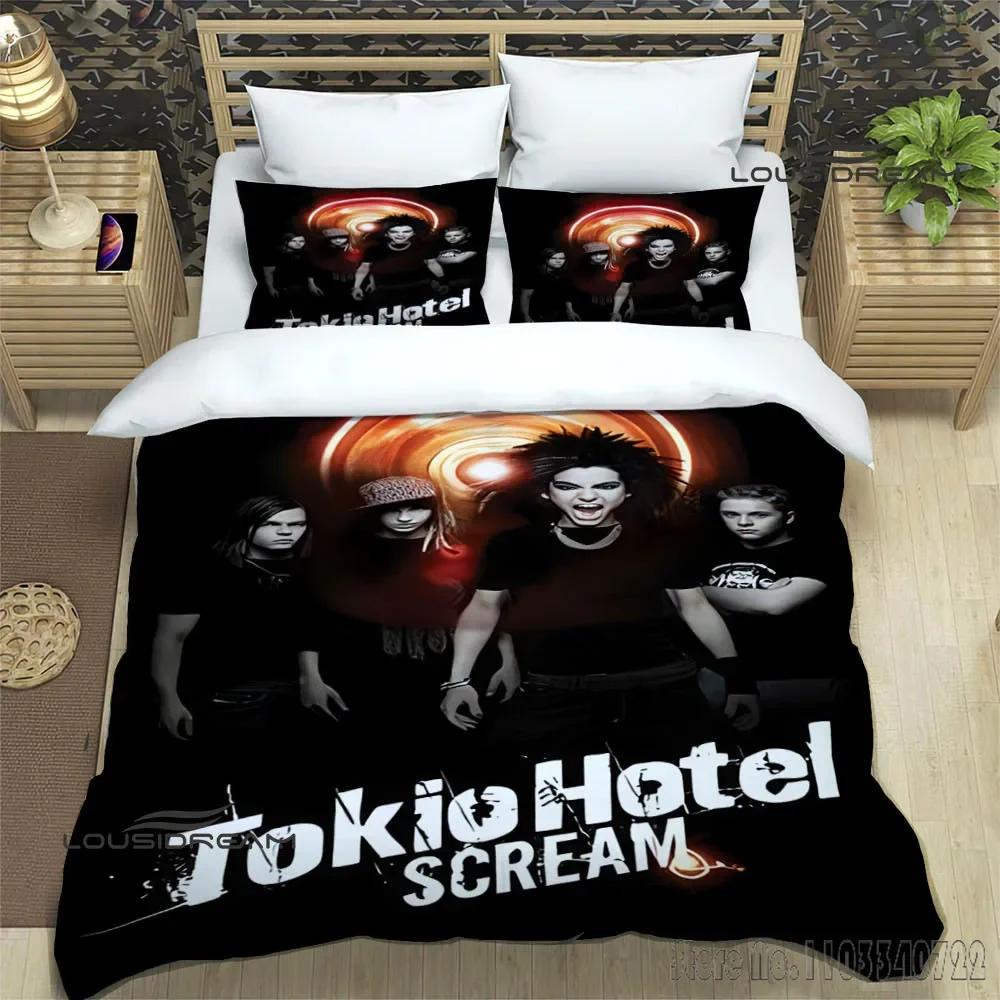 

Tokio Hotel band printed Duvet Cover Set HD Comforter Cover for Kids Bedding Sets Bedclothes Bedroom Decor Baby 120x150cm