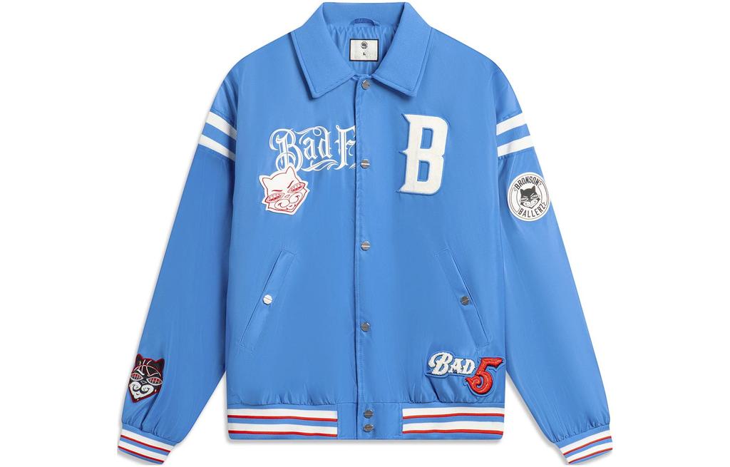 Li Ning x MISTER CARTOON Collaboration Jacket Men's Dark Bright Blue AJDT749-2