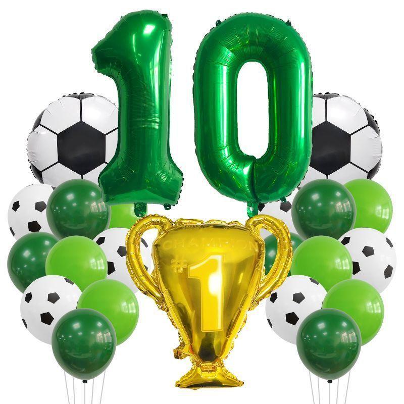 Football Championship Trophy, Balloon Set, Aluminum Film, Children and Boys' Birthday Party, World Cup Birthday Decoration