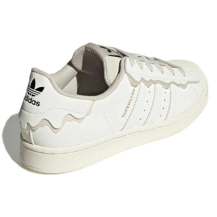 Adidas Originals Superstar Synthetic Leather Shell Toe Low-Top Sneakers Women Sneakers White Cream GW4441