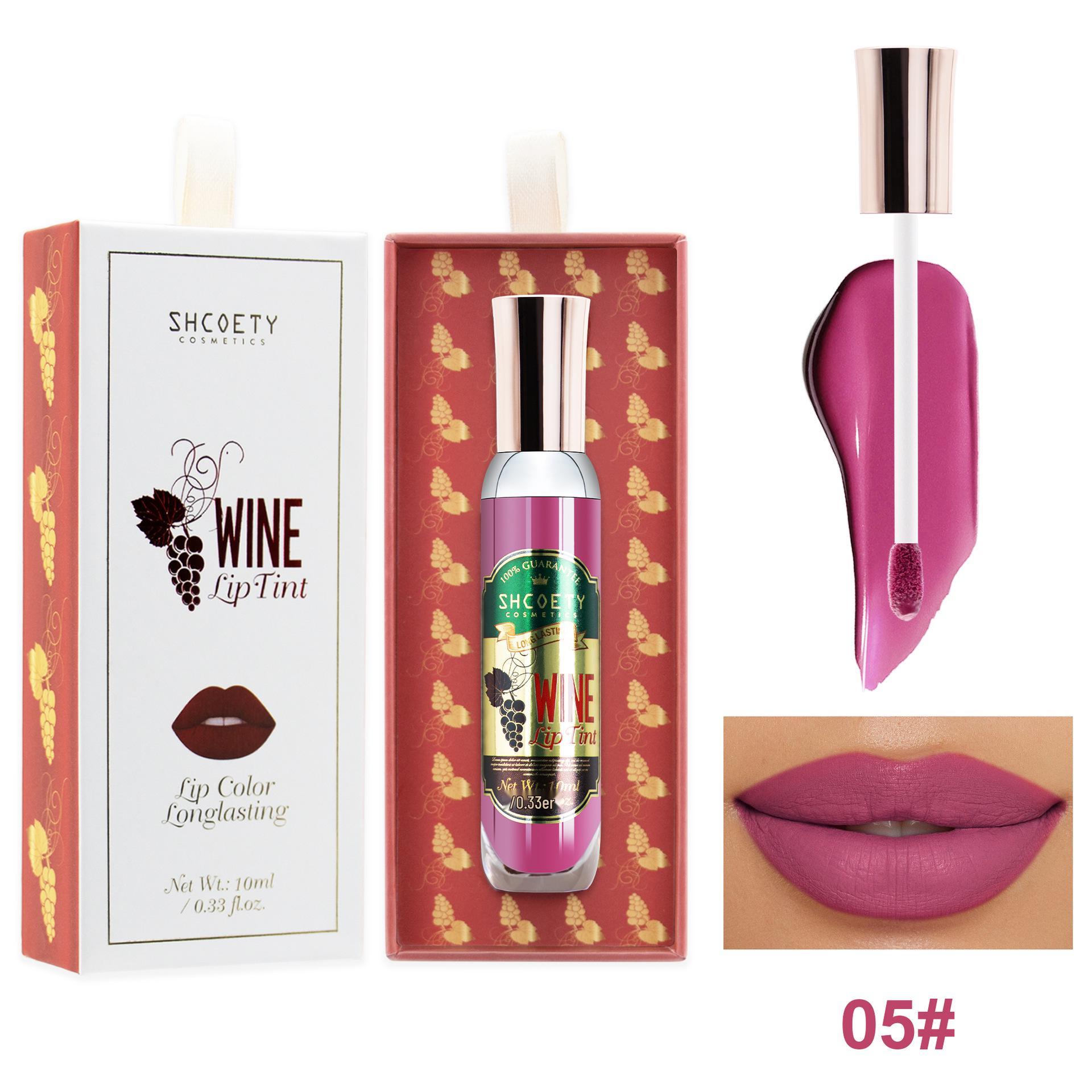 

Красный тинт для губ: Стойкая матовая бархатная жидкая помада 10ml