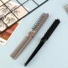 1Pc 2 In 1 Travel Portable  Hair Comb Folding Anti-Static Plastic Comb Hair Brush Compact Pocket Hair Comb