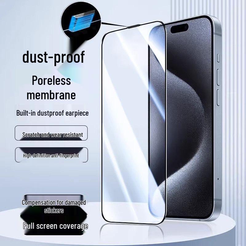 iPhone 16 Pro Vollbildschirm Gehärtetes Glas HD Displayschutz