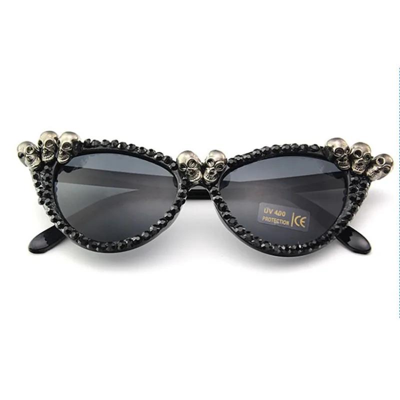 Trendy New Diamond-Encrusted Skull Sunglasses Fashionable Adult Decorative Sunglasses Party And Holiday Decorative Sunglasses