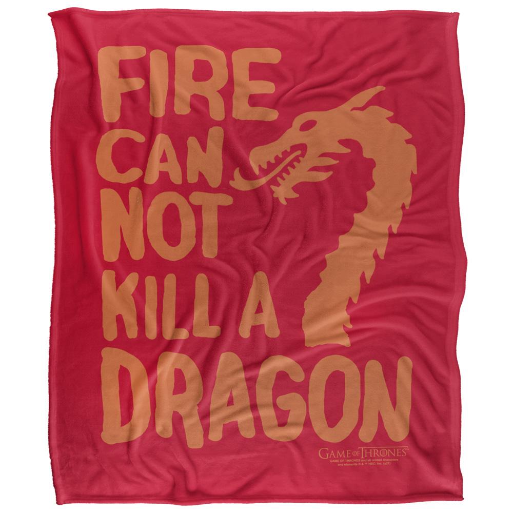 Game Of Thrones Fire Cannot Kill A Dragon Blanket