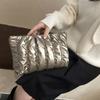 Elegant Puffer Makeup Clutch Purse Space Cotton Toiletry Storage Organizer  Women