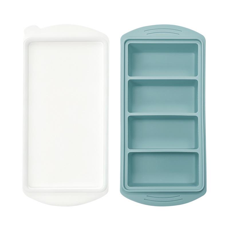 Silicone Ice Cube Tray with Lid - Multi-Compartment, Food-Grade Freezing Mold for Ice & Soup