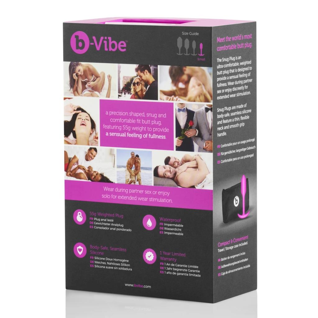 Anal Plug - B-Vibe Snug Plug 1 Fuchsia