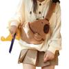 Shoulder Capybara Plush Bag Cartoon Bag Zipper Design Adjustable Strap Shoulder