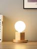 220V Retro Wood Table Lamp E27 Socket Vintage Desk Lamp Base Holder EU Plug Bedside Lamp Decor Wooden Base Table Light