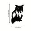 Wanddekoration aus Metall mit Eulenmotiv – Wandkunst mit schwarzen Eulen, ideal für Bauernhaus, Heimbüro und verschiedene Räume. Verbessert die Innen- und Außendekoration