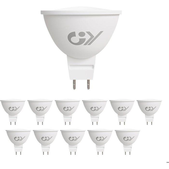 GY Set of 12 Pcs LED Bulb GU5.3 MR16, 4.5 W, 663 Lumens 3000K
