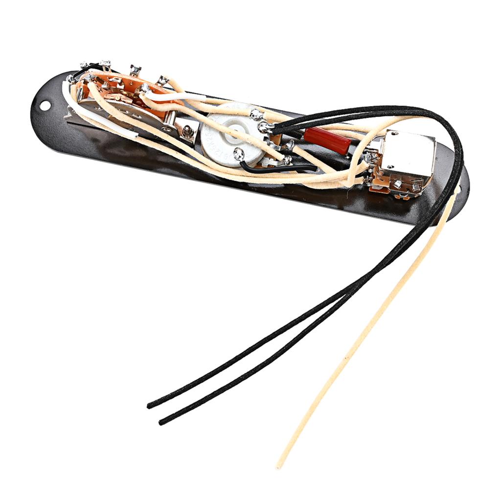 Placă de comandă pentru chitară Comutator cu 3 căi Placă de comandă precablată din metal Butoane pentru cablaje Piese de schimb standard pentru chitară