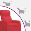 Recliner Chair Red Artificial Leather