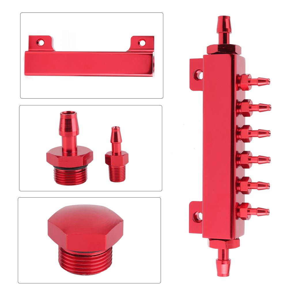 6 Port Vacuum Block Manifold Kit Fuel Gas Wastegate Boost