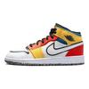 Air Jordan 1 Mid SE GS Πολύχρωμο Καραβόπανο Παιδικά Αθλητικά Παπούτσια Λευκό Μαύρο Πικάντε Κόκκινο DV1316-100