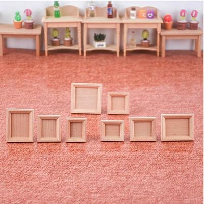 2pcs High Quality 1/12 Dollhouse Miniature Photo Frame Mini DIY Accessories Photo Display Simulation Furniture Model