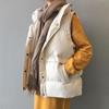 Korean Style Women Winter Down Coat Jacket Loose Sleeveless Parkas Outdoor Windbreaker Vest Shorts For Women