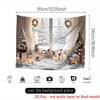 1Pcs Christmas Tree Presents Garage Door Decoration Background Xmas Backdrop Decorations For Photo Studio Photo Booth Party