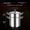 Puban Stainless Steel Induction & Gas Steamer Pot