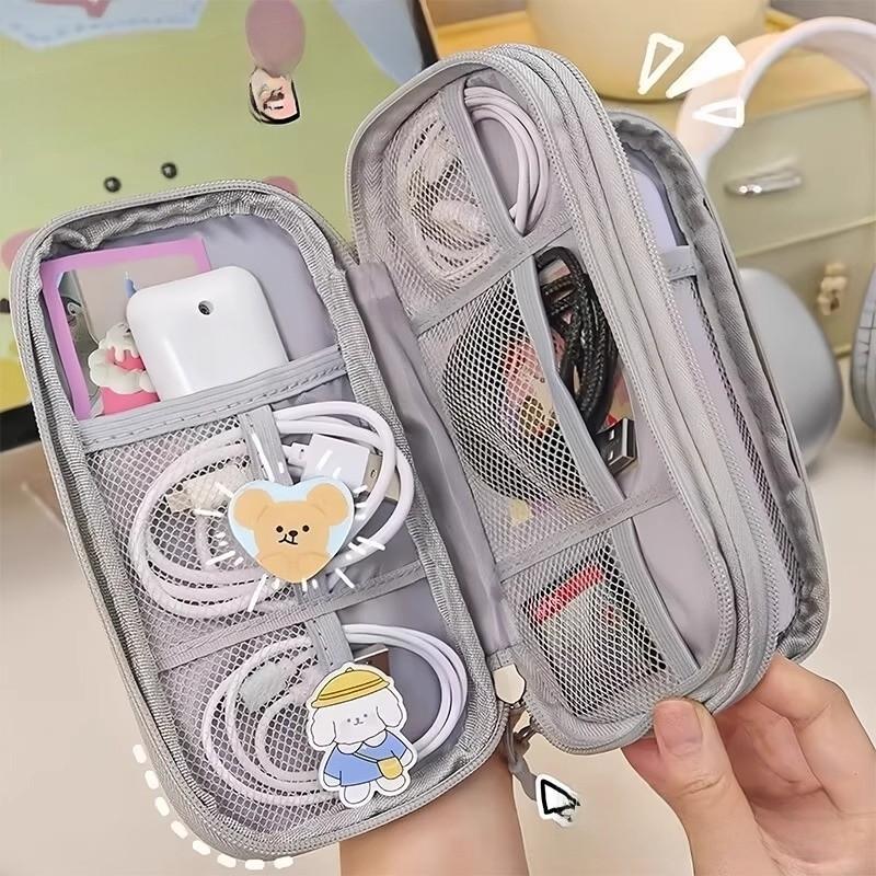 Data Bank Power Cable Storage Bag Outdoor Large Capacity Casual Handbag Fashion