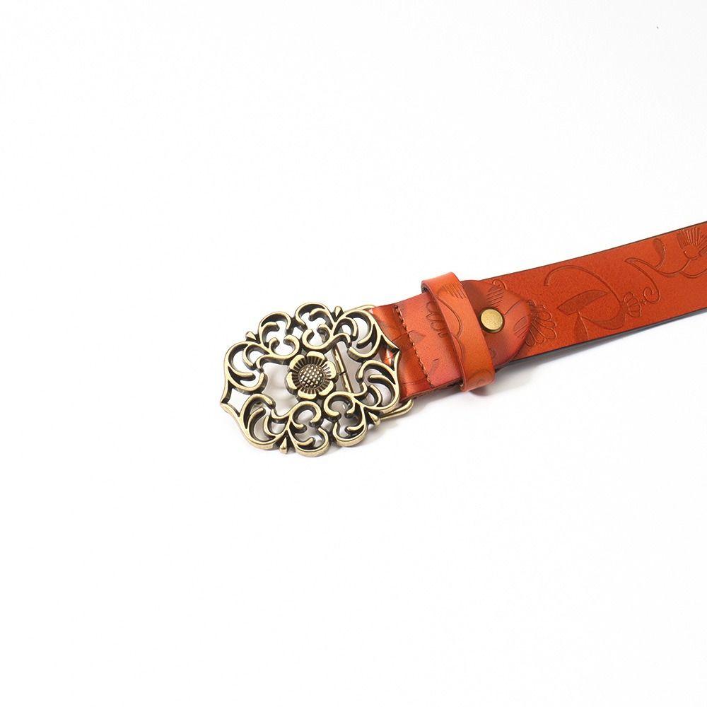 Casual Pin Buckle Waistband Wild Skirt Pants Bands Fashion Leather Belt  Women