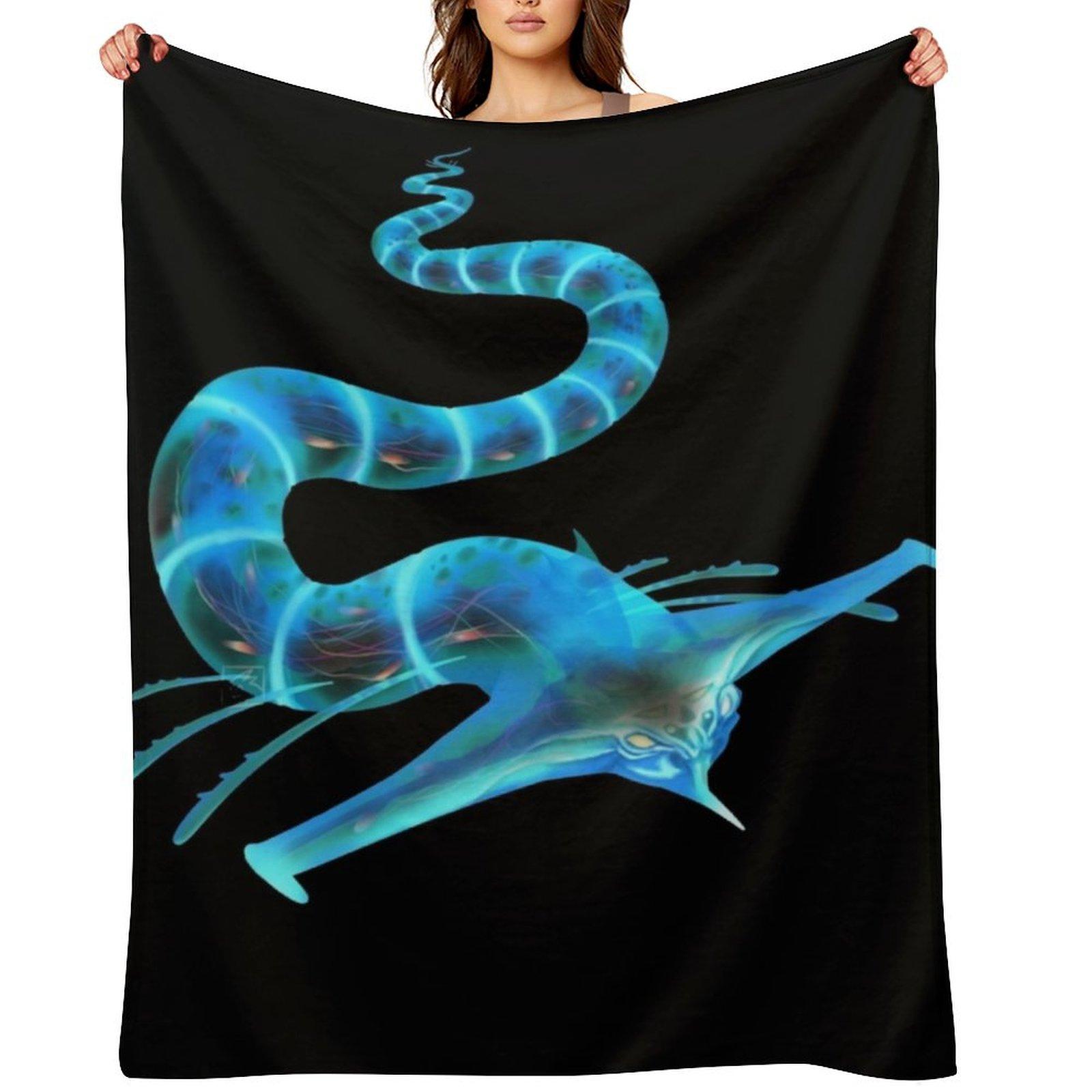 Subnautica - Плед с Призрачным Левиафаном Мягкий Плед Летние Постельные Принадлежности Плед на диван Одеяла 30x40in