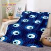 3D Evil Eye Turkey Blue Nazar Eye of Horus Cobertores de flanela macia, cobertor confortável para camas de piquenique, sofá, quarto
