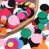 100-300pcs Round Non Woven Felt Circle Pads 15-45mm Colorful Fabric Patches Dots Appliques For DIY Scrapbook Handicrafts Decor