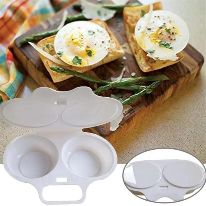 Food Grades Plastic Microwave Cooking Eggs Steamer Convenient Kitchen Cooking Mold Egg Poacher Easy to use Kitchen Gadgets