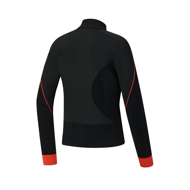 FILA Golf Series Casual Sports Comfortable Versatile Stain-Resistant Knit High Neck Long Sleeve Sweater Women sweater Deep-Black A11W545415FBK