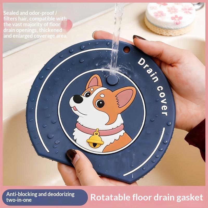 Insect-proof Floor Drain Cover Reusable Odor Blocking Drain Stopper Sink Seal Mat for Kitchen Shower Bathroom 1PC