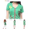 Adult Witch Costume Green Dress With Blood Accents Perfect For Halloween Parties