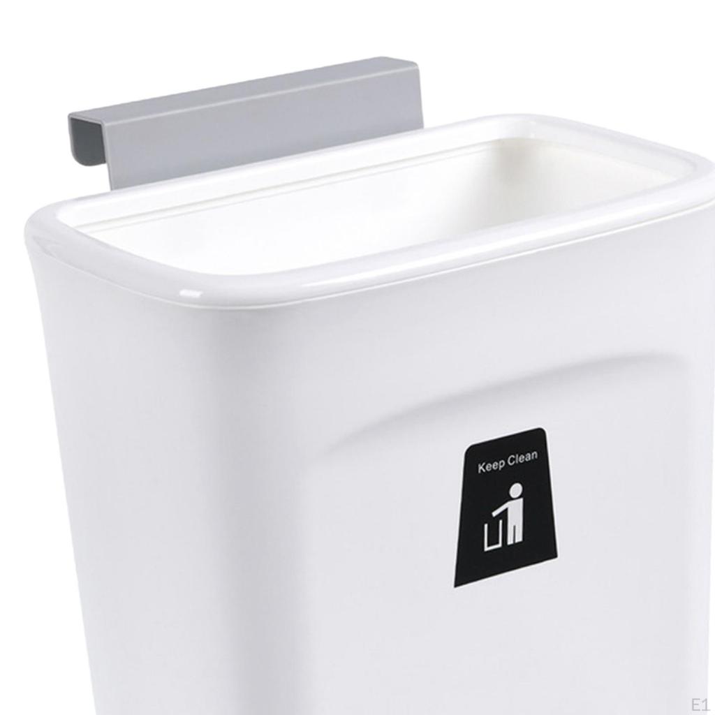 Lixeira Compacta para Cozinha com Tampa Segura, Solução de Armazenamento para Armário de Porta